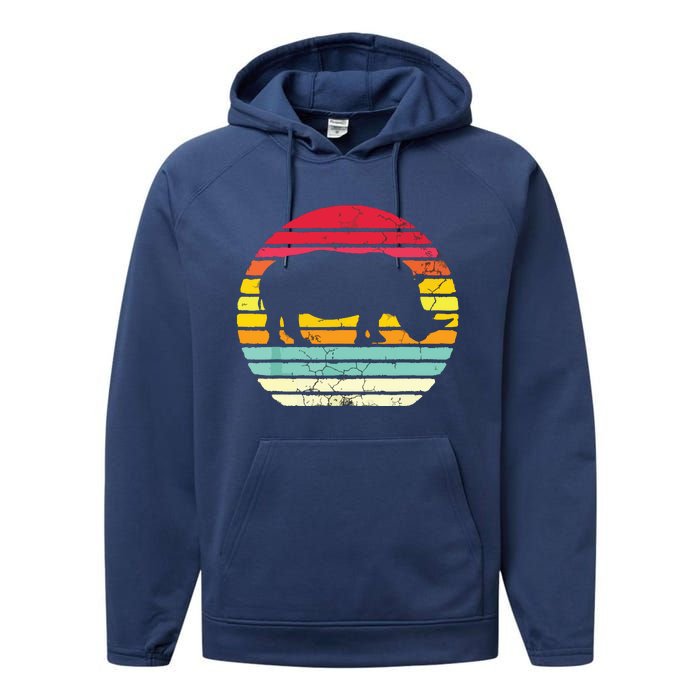 Retro Rhino Performance Fleece Hoodie