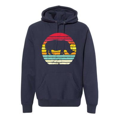 Retro Rhino Premium Hoodie