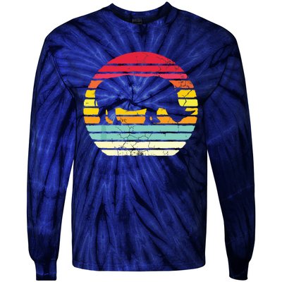 Retro Rhino Tie-Dye Long Sleeve Shirt