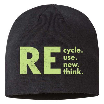 Recycle Reuse Renew Rethink Crisis Environmental Activism Sustainable Beanie