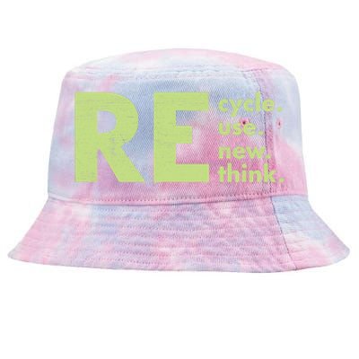 Recycle Reuse Renew Rethink Crisis Environmental Activism Tie-Dyed Bucket Hat