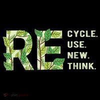 Recycle Reuse Renew Rethink Drawstring Bag