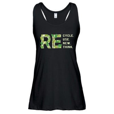 Recycle Reuse Renew Rethink Ladies Essential Flowy Tank