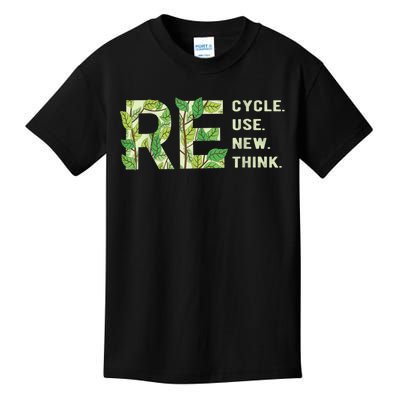 Recycle Reuse Renew Rethink Kids T-Shirt