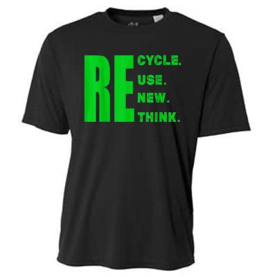 Recycle Reuse Renew Rethink Crisis Environmental Activism Cooling Performance Crew T-Shirt