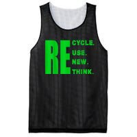 Recycle Reuse Renew Rethink Crisis Environmental Activism Mesh Reversible Basketball Jersey Tank