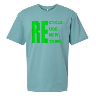 Recycle Reuse Renew Rethink Crisis Environmental Activism Sueded Cloud Jersey T-Shirt