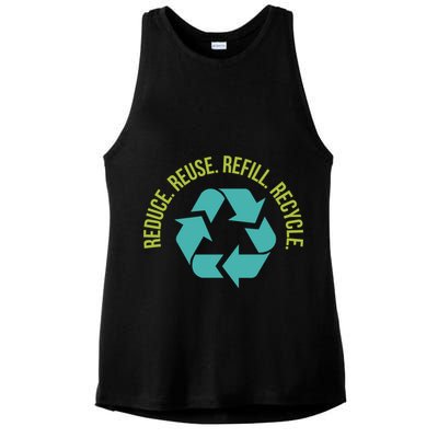Reduce Reuse Refill Recycle Great Gift Ladies PosiCharge Tri-Blend Wicking Tank