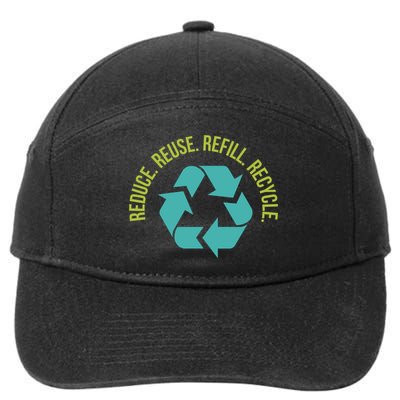 Reduce Reuse Refill Recycle Great Gift 7-Panel Snapback Hat