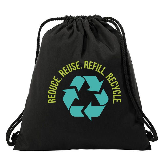 Reduce Reuse Refill Recycle Great Gift Drawstring Bag