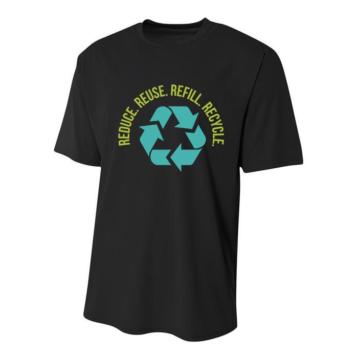 Reduce Reuse Refill Recycle Great Gift Youth Performance Sprint T-Shirt