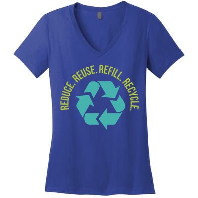 Reduce Reuse Refill Recycle Great Gift Women's V-Neck T-Shirt