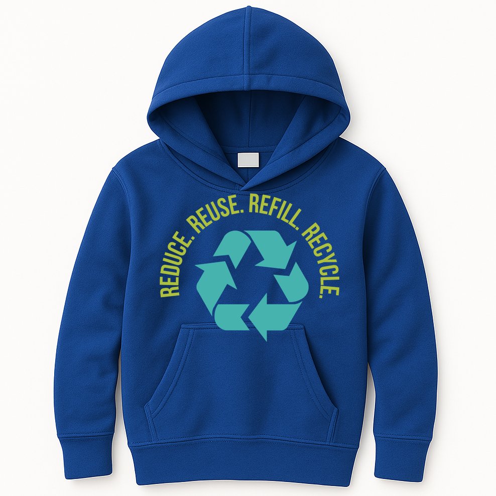 Reduce Reuse Refill Recycle Great Gift Kids Hoodie