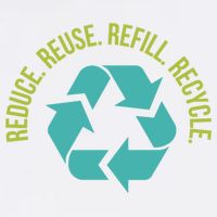 Reduce Reuse Refill Recycle Great Gift Garment-Dyed Sweatshirt