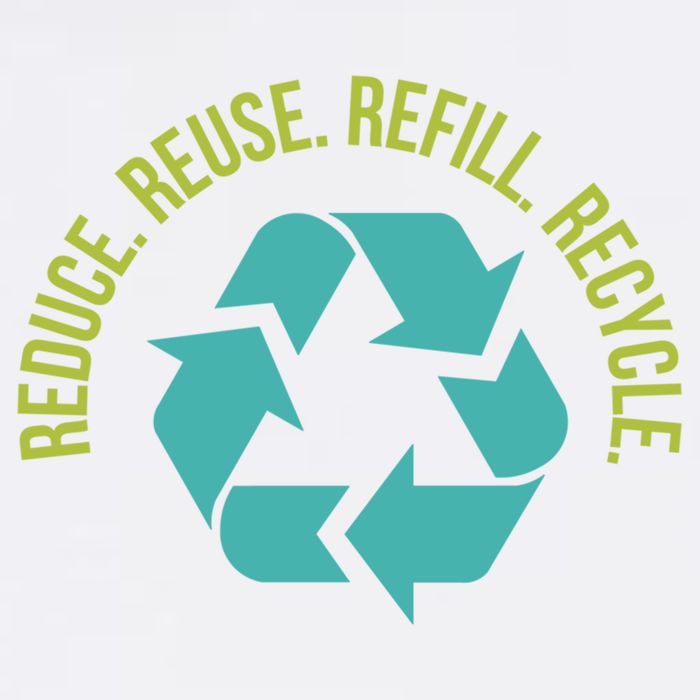 Reduce Reuse Refill Recycle Great Gift Garment-Dyed Sweatshirt