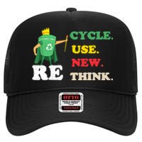 Recycle Reuse Renew Rethink Crisis Environmental Activism 23 High Crown Mesh Back Trucker Hat