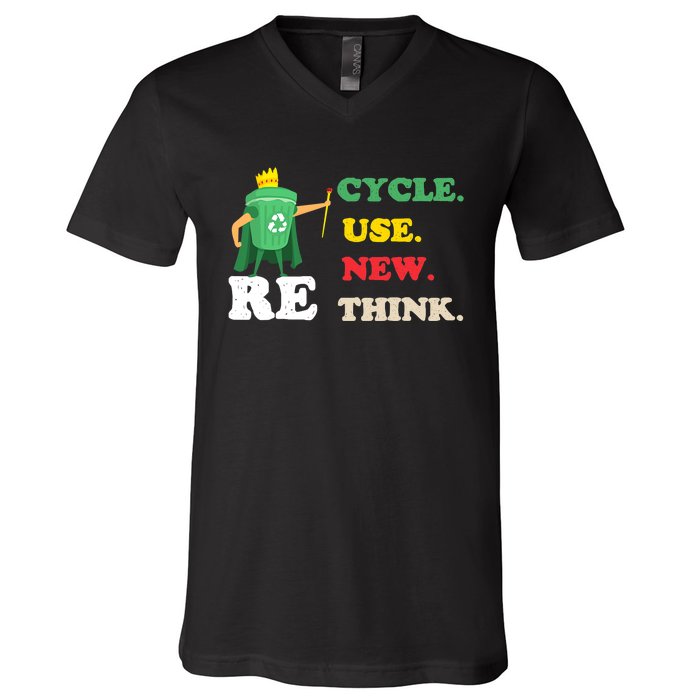 Recycle Reuse Renew Rethink Crisis Environmental Activism 23 V-Neck T-Shirt