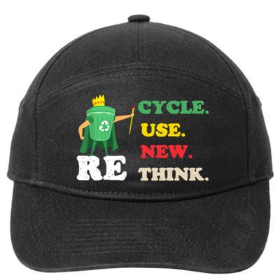 Recycle Reuse Renew Rethink Crisis Environmental Activism 23 7-Panel Snapback Hat