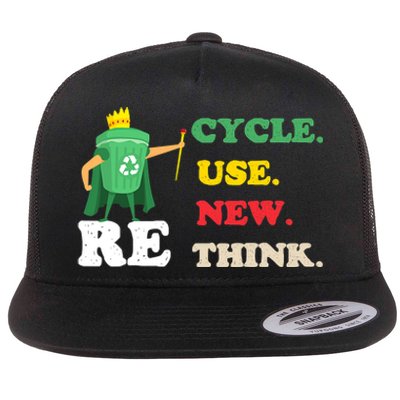 Recycle Reuse Renew Rethink Crisis Environmental Activism 23 Flat Bill Trucker Hat