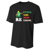 Recycle Reuse Renew Rethink Crisis Environmental Activism 23 Performance Sprint T-Shirt