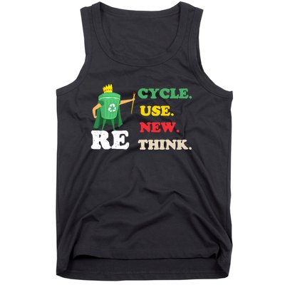 Recycle Reuse Renew Rethink Crisis Environmental Activism 23 Tank Top