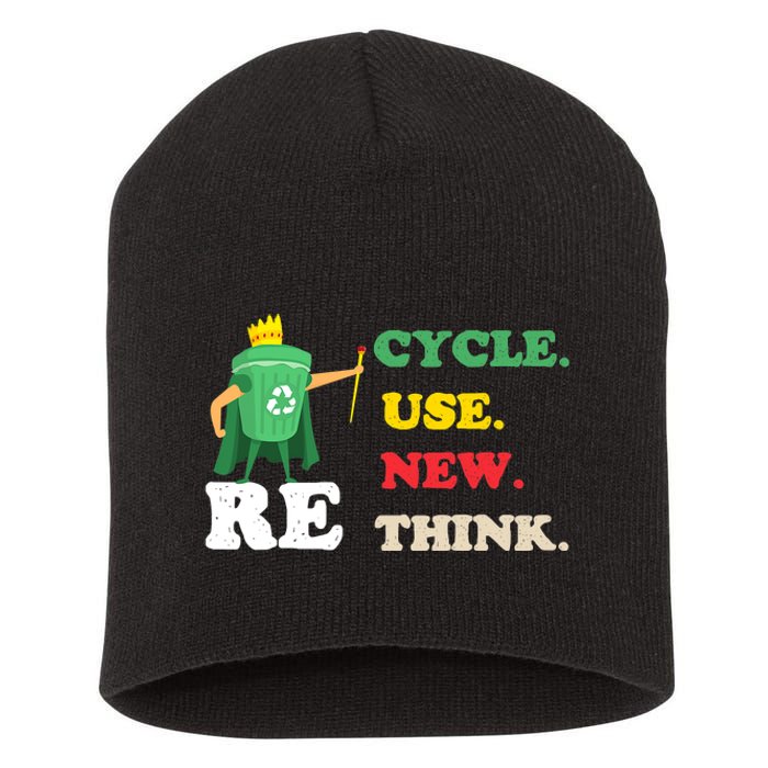 Recycle Reuse Renew Rethink Crisis Environmental Activism 23 Short Acrylic Beanie