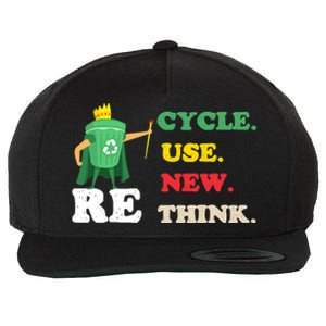 Recycle Reuse Renew Rethink Crisis Environmental Activism 23 Wool Snapback Cap