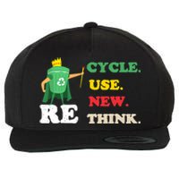 Recycle Reuse Renew Rethink Crisis Environmental Activism 23 Wool Snapback Cap