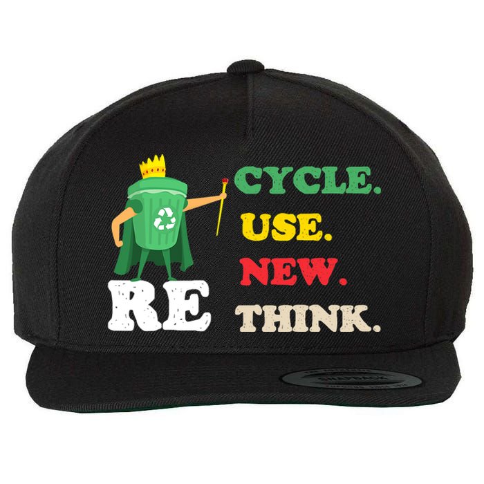 Recycle Reuse Renew Rethink Crisis Environmental Activism 23 Wool Snapback Cap