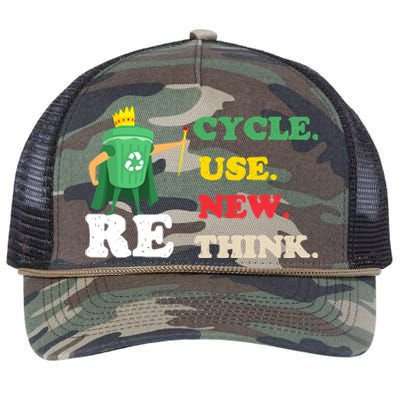 Recycle Reuse Renew Rethink Crisis Environmental Activism 23 Retro Rope Trucker Hat Cap