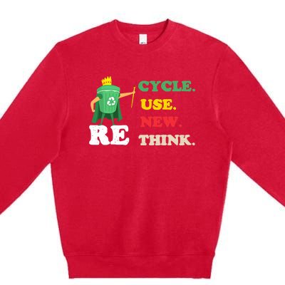 Recycle Reuse Renew Rethink Crisis Environmental Activism 23 Premium Crewneck Sweatshirt