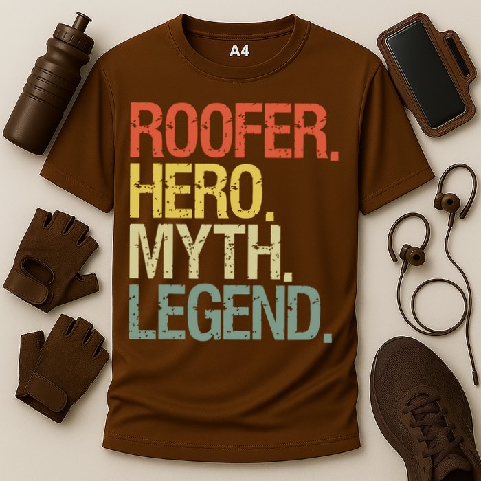 Roofer Roofing Cooling Performance Crew T-Shirt