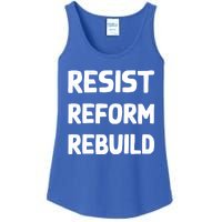 Resist Reform Rebuild Protest No Justice No Peace Defund Gift Ladies Essential Tank