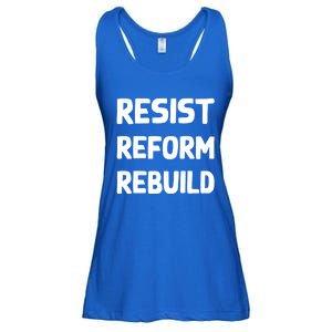 Resist Reform Rebuild Protest No Justice No Peace Defund Gift Ladies Essential Flowy Tank