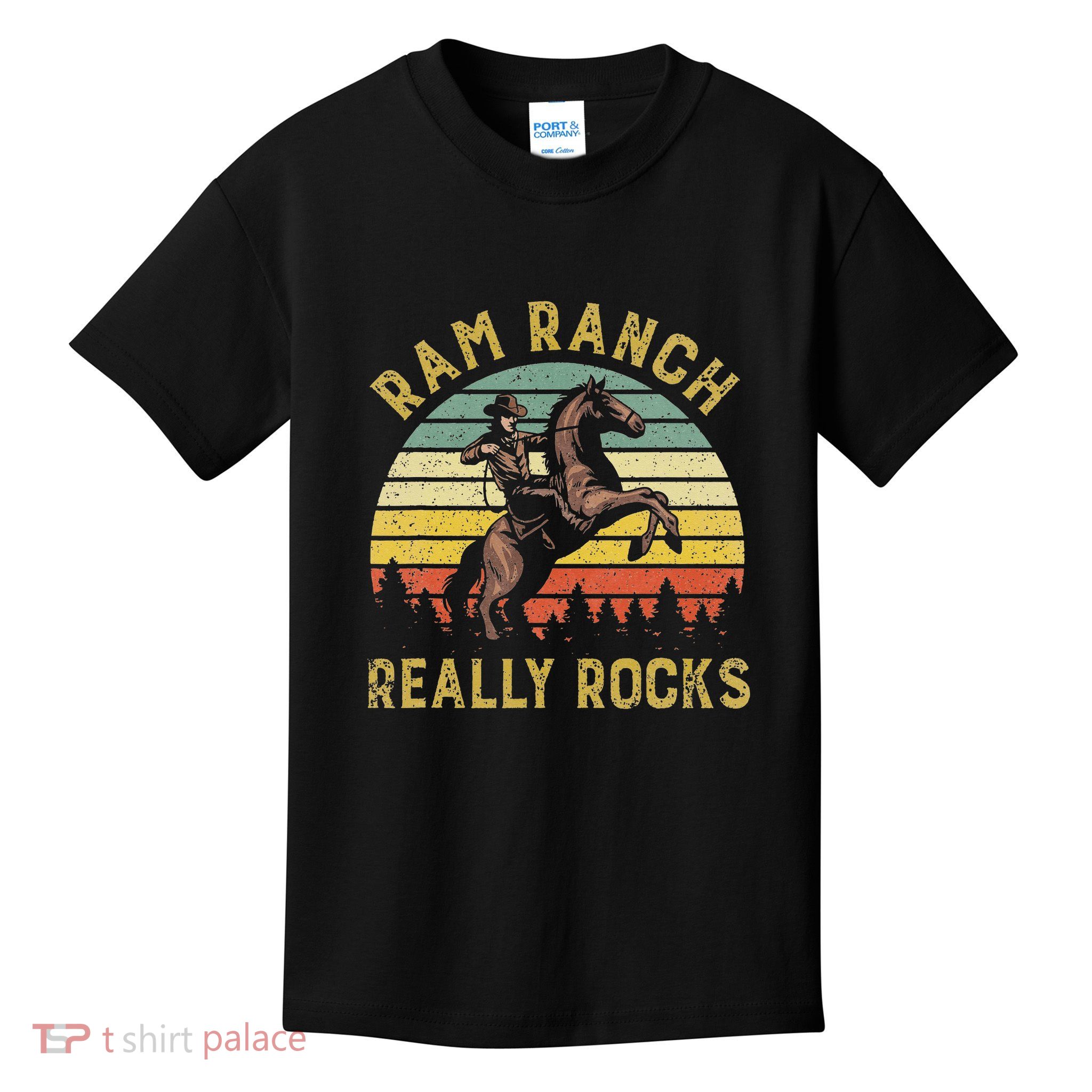 Ram Ranch Really Rocks Western Cow Country Lover Kids T-Shirt
