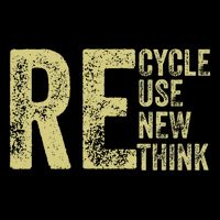 recycle reuse reduce renew rethink earth day recycling Drawstring Bag