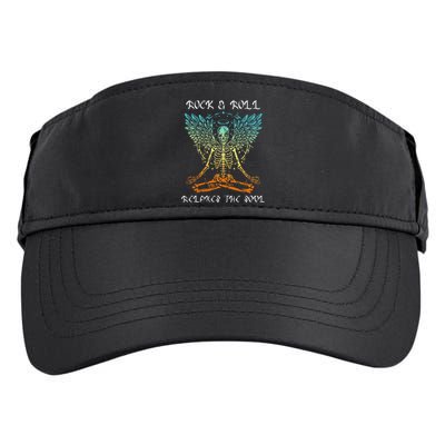 Rock & Roll Relaxes the Soul Meditating Skeleton Adult Drive Performance Visor