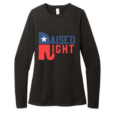 Raised Right Republican Elephant Funny Republican Gifts Womens CVC Long Sleeve Shirt