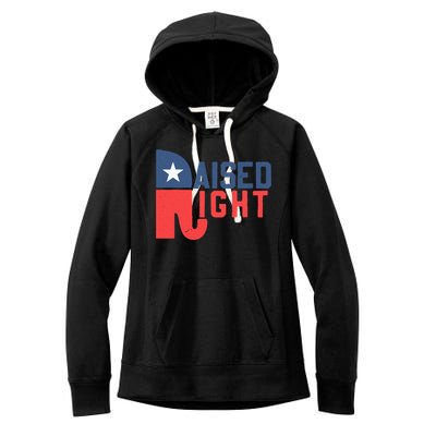 Raised Right Republican Elephant Funny Republican Gifts Women's Fleece Hoodie