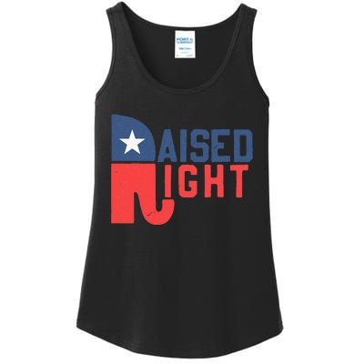 Raised Right Republican Elephant Funny Republican Gifts Ladies Essential Tank