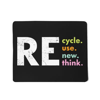 Recycle Reuse Renew Rethink Crisis Environmental Activism Mousepad