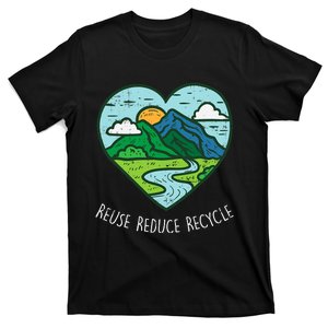 Reuse Reduce Recycle Earth Day Environmentalist Gift T-Shirt