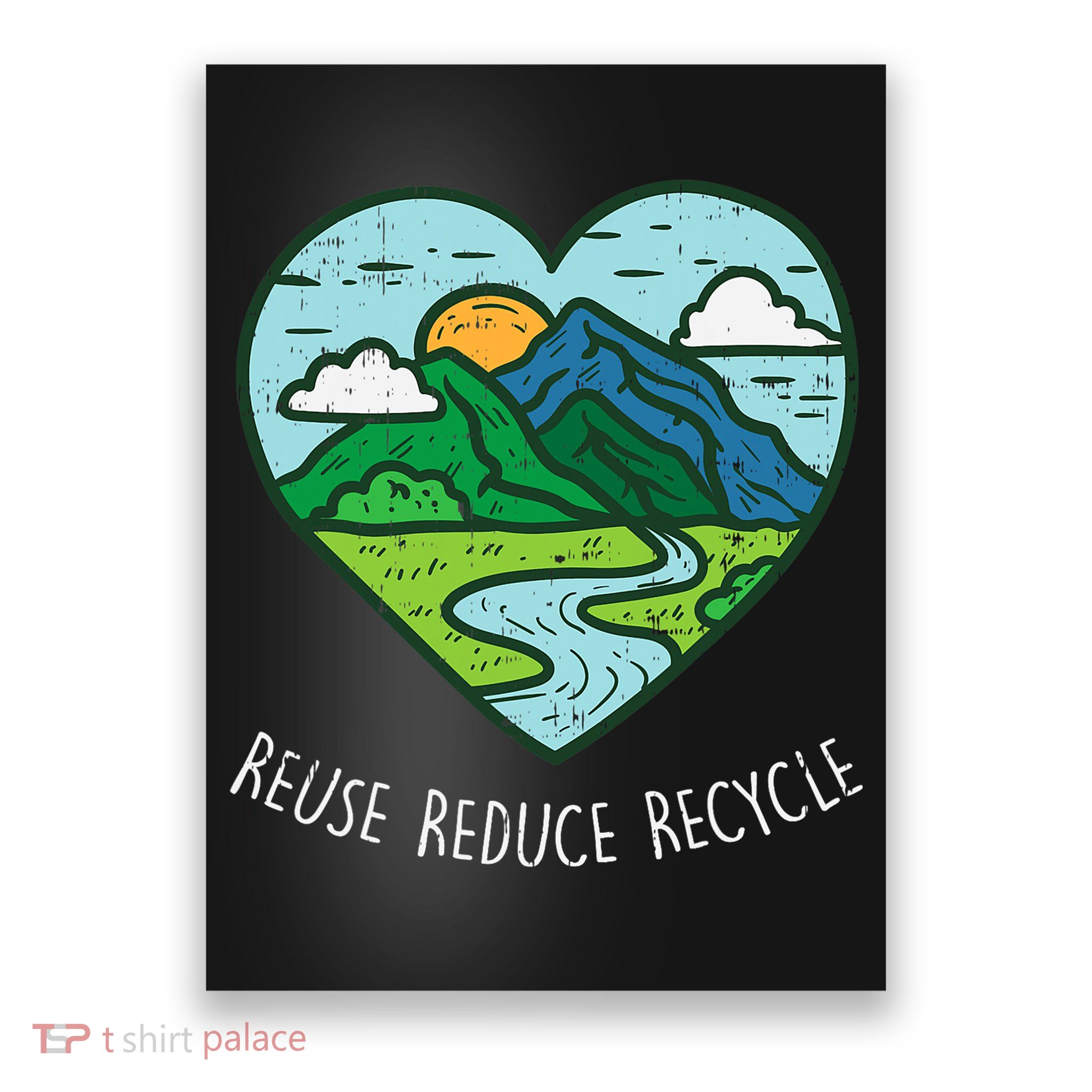 Reuse Reduce Recycle Earth Day Environmentalist Gift Poster