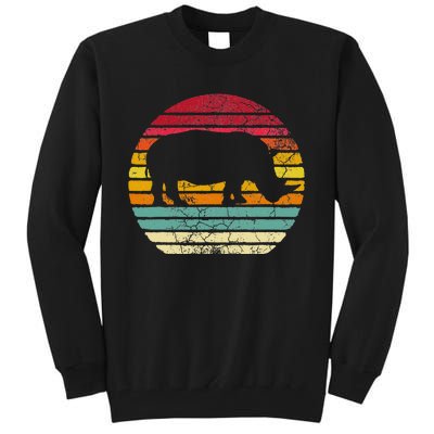 Rhinoceros Rhino Retro Style Vintage Women Classic Gift Tall Sweatshirt