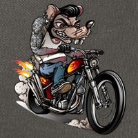 Rockabilly Rats Riding A Bike Cotton Canvas Backpack