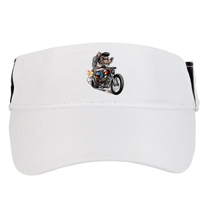 Rockabilly Rats Riding A Bike Adult Drive Performance Visor