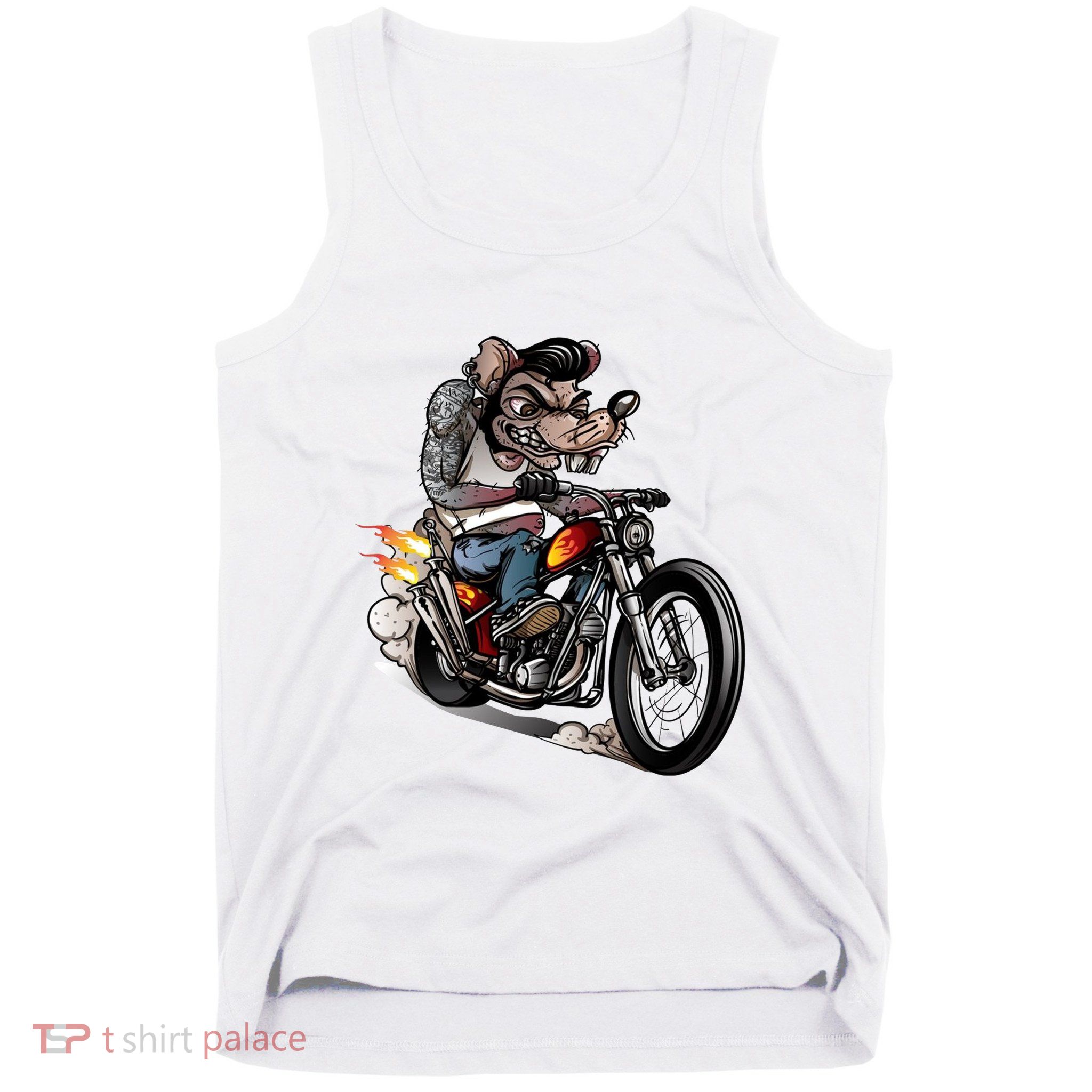 Rockabilly Rats Riding A Bike Tank Top