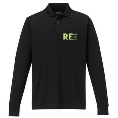 Recycle Reuse Renew Rethink Crisis Environmental Activism Performance Long Sleeve Polo