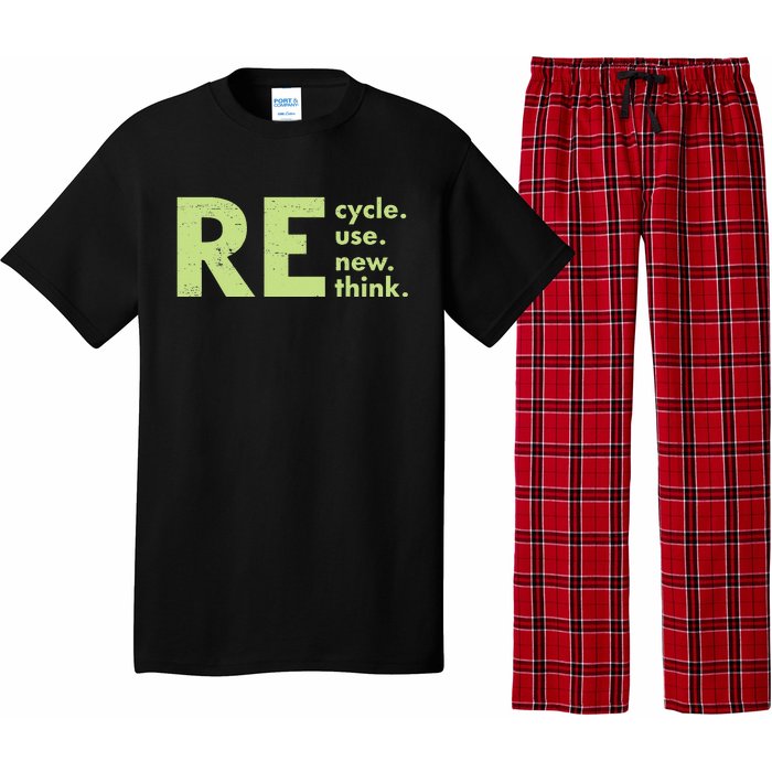 Recycle Reuse Renew Rethink Crisis Environmental Activism Pajama Set