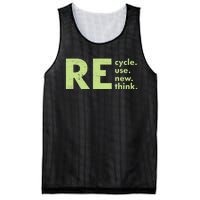 Recycle Reuse Renew Rethink Crisis Environmental Activism Mesh Reversible Basketball Jersey Tank